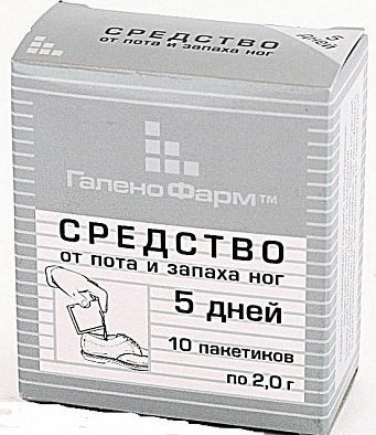 5 Дней средство от пота и запаха ног 1,5г №10 Производитель: Россия Санкт-Петербург ФФ